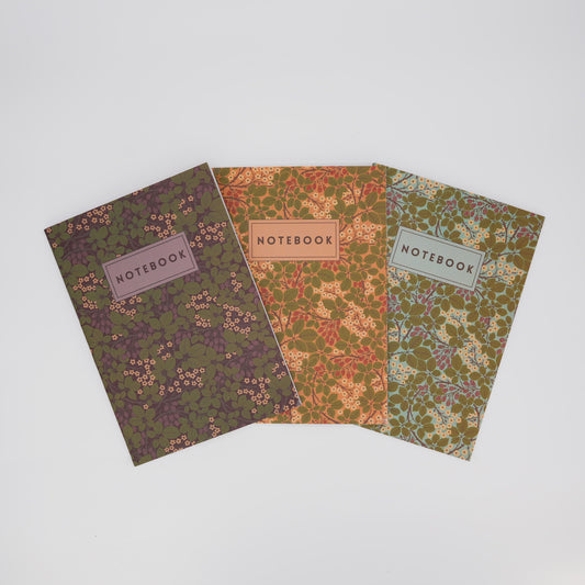 Berry Vine Vintage Floral Notebook – William Morris Design