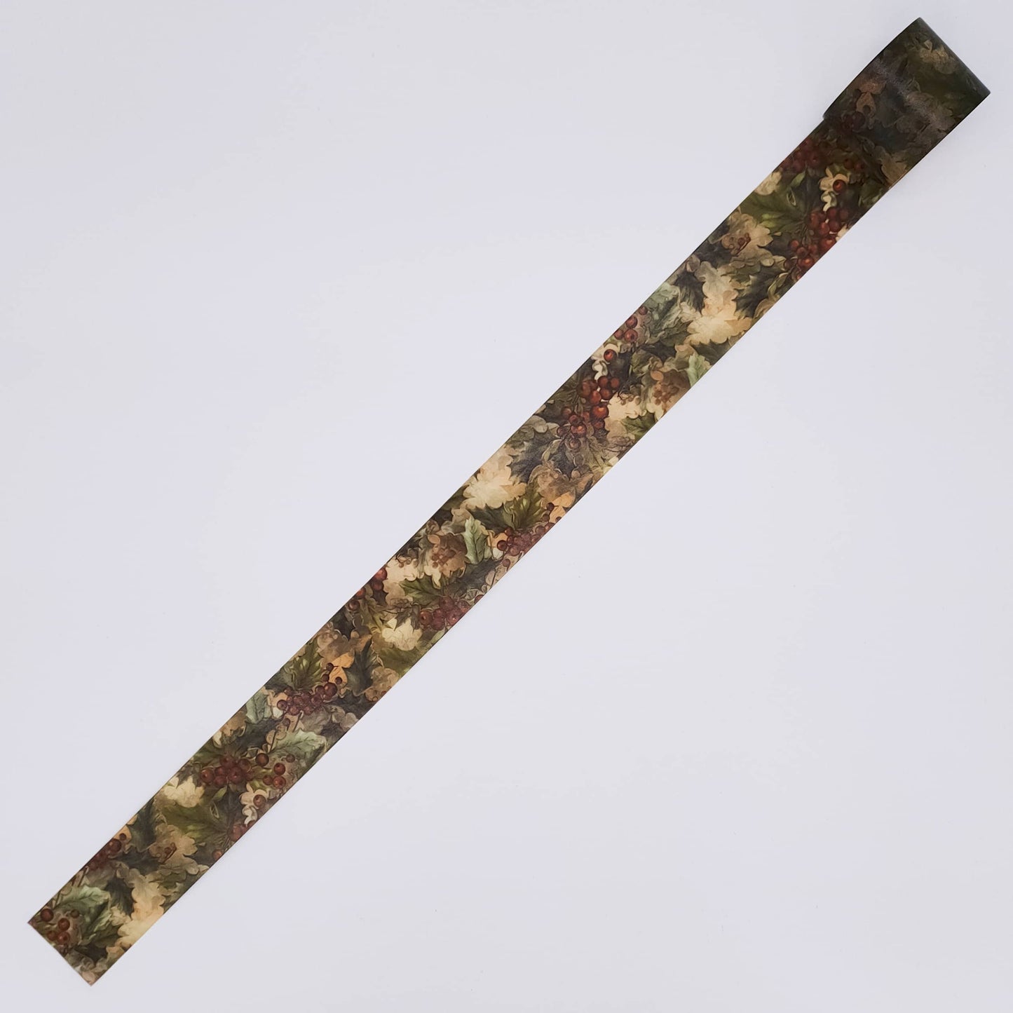 Festival Botany Washi Tape Set - Winter Holiday Masking Tape Holly loop
