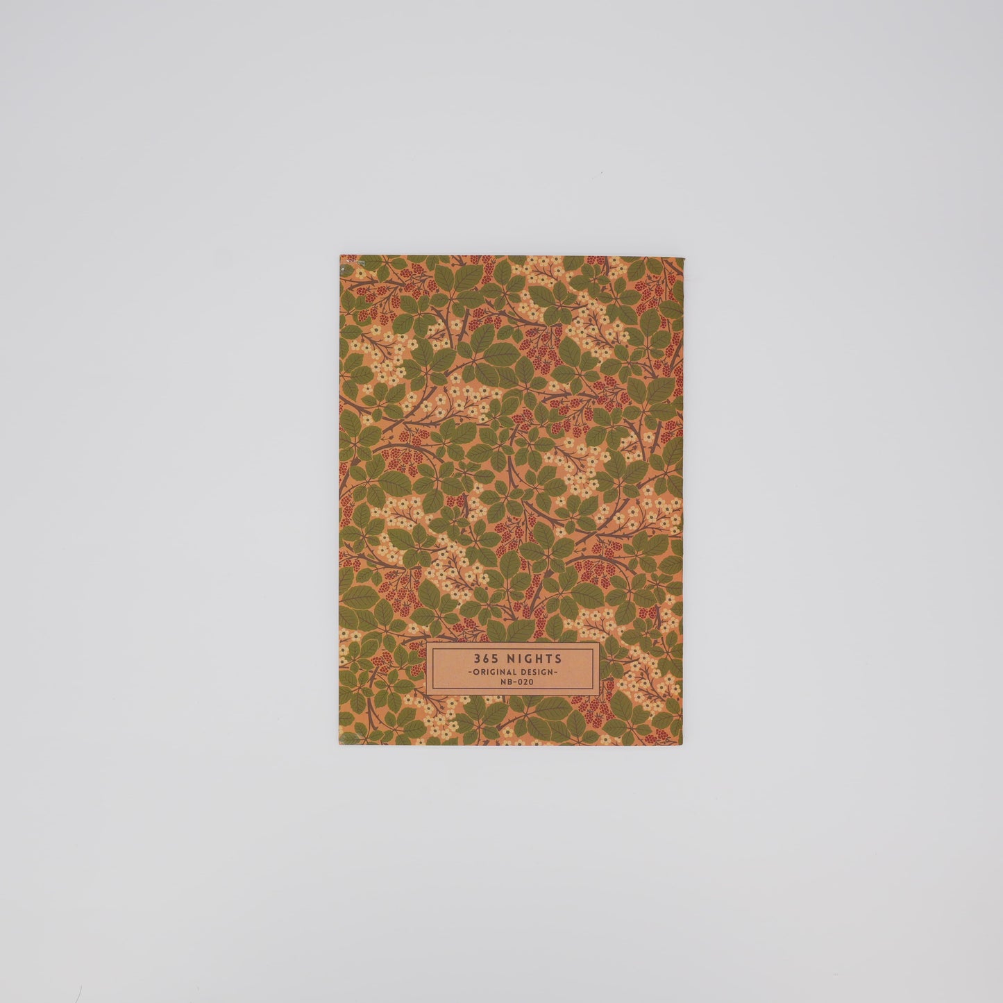Orange Berry Vine Pattern Notebook Arts & Crafts Aesthetic Notebook