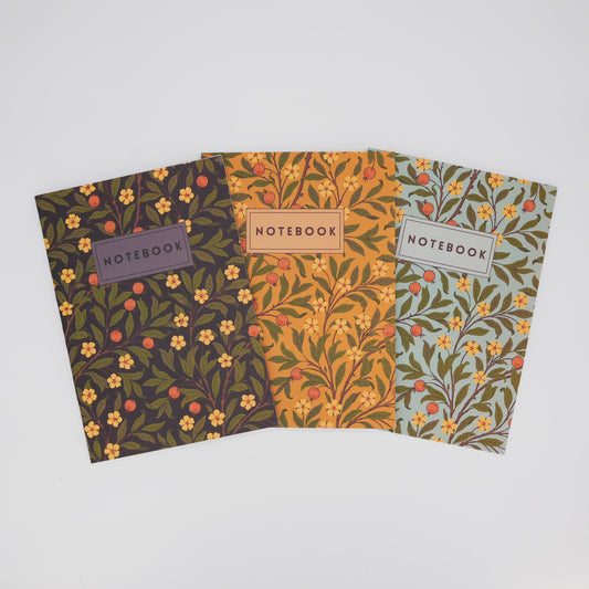Orange Grove Patterned Vintage Notebook – William Morris Journal Style
