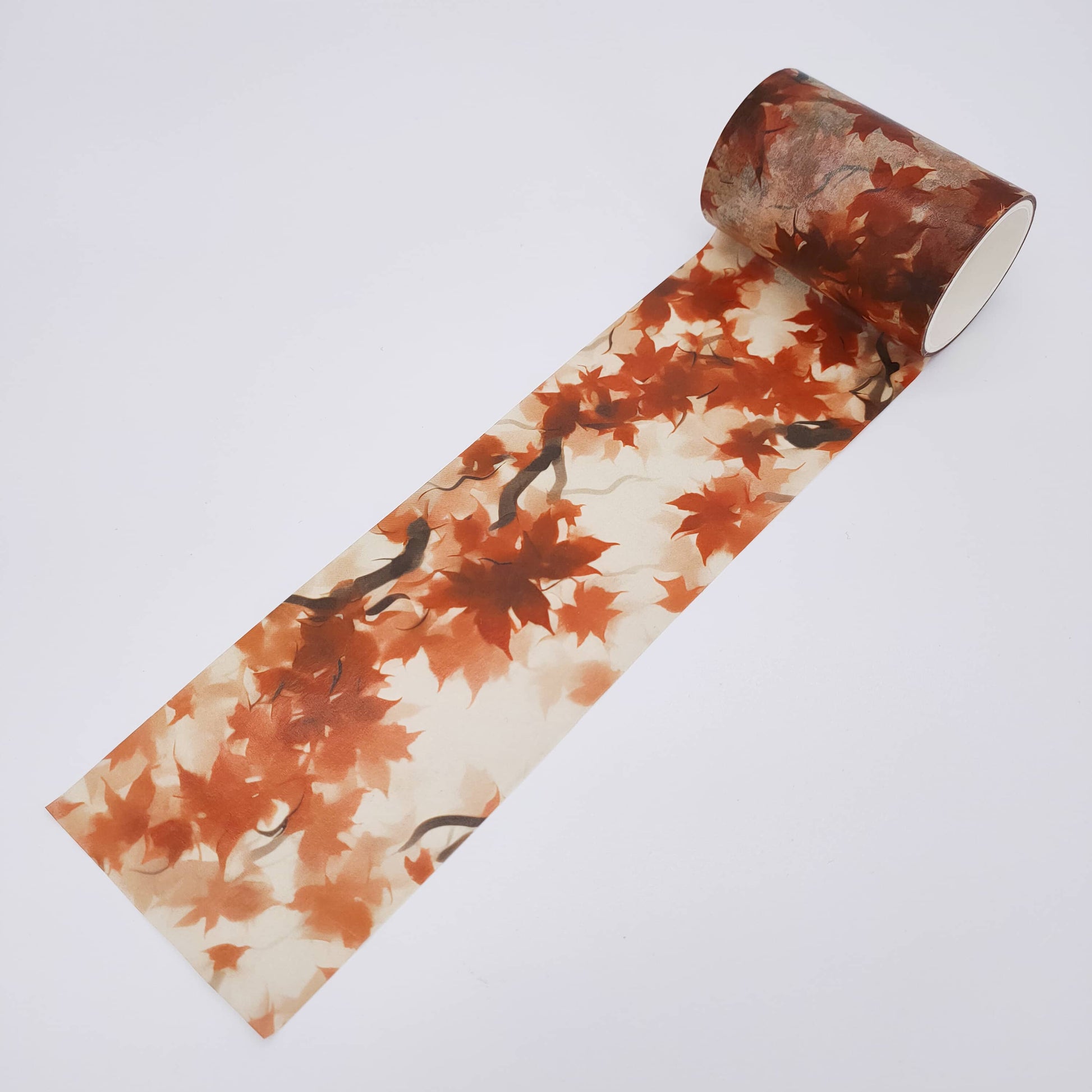 Autumn Leaves Washi Tape Set - Fall Tree Masking Tape Red Maple