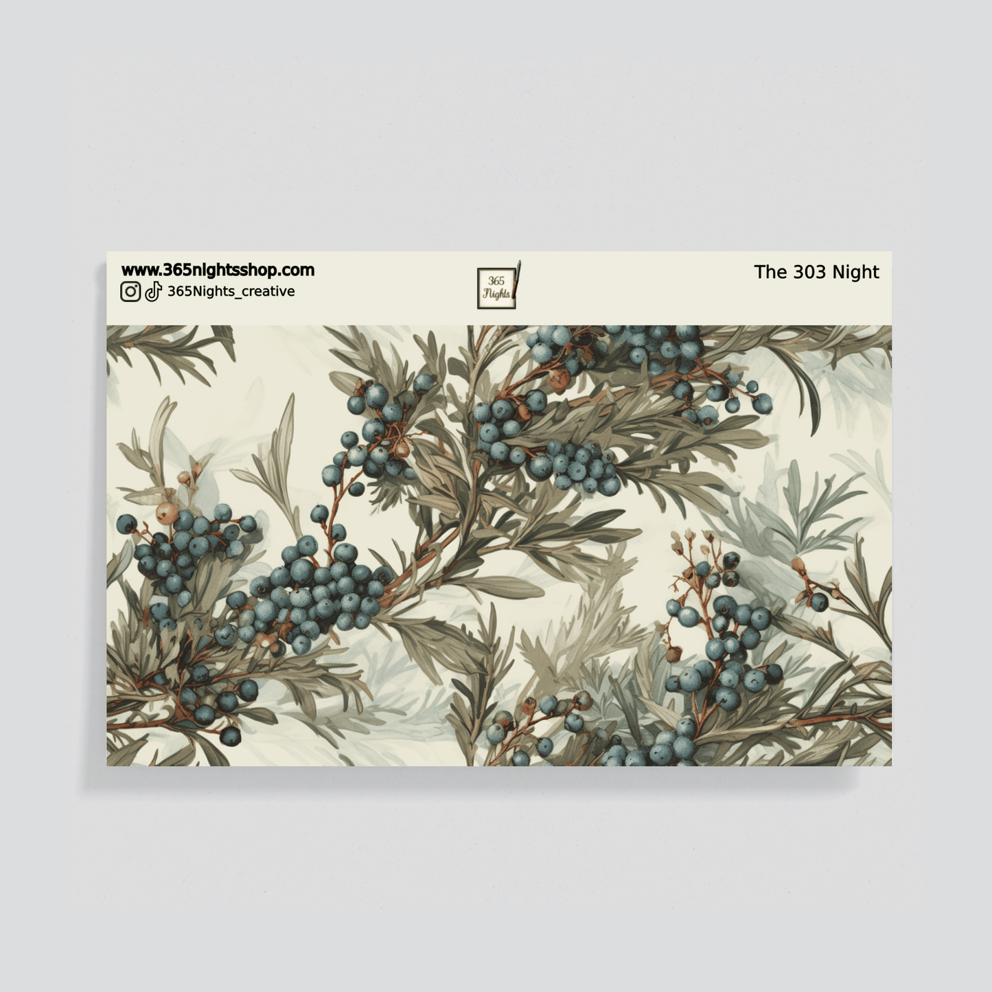 Botanical Woods Washi Sticker Set- Juniper Trees Washi Paper