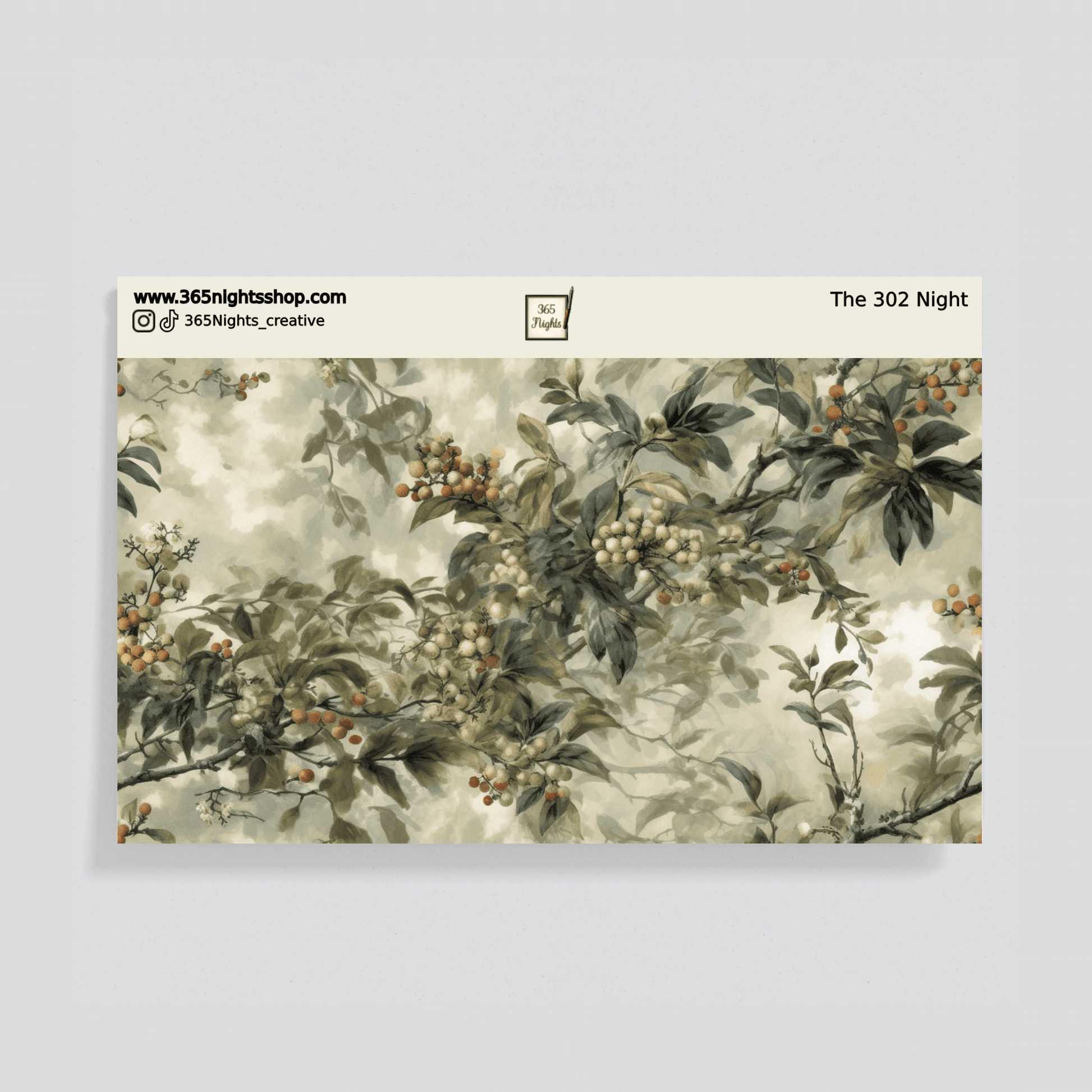 Botanical Woods Washi Sticker Set- Longan Trees Washi Paper