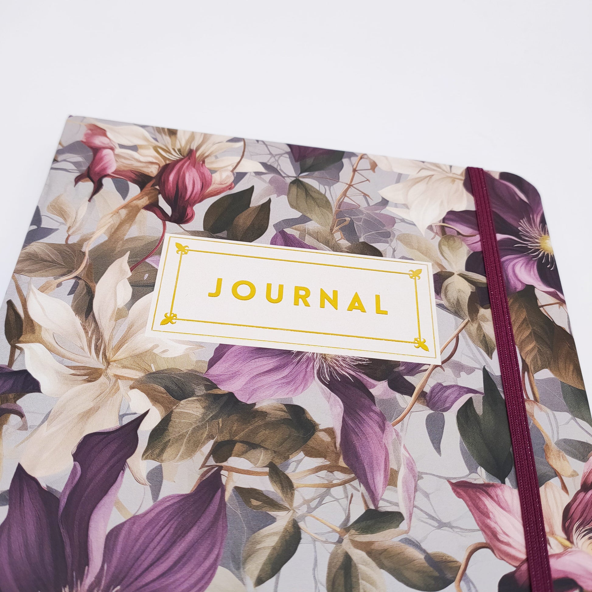 Clematis Hardcover Journal close-up