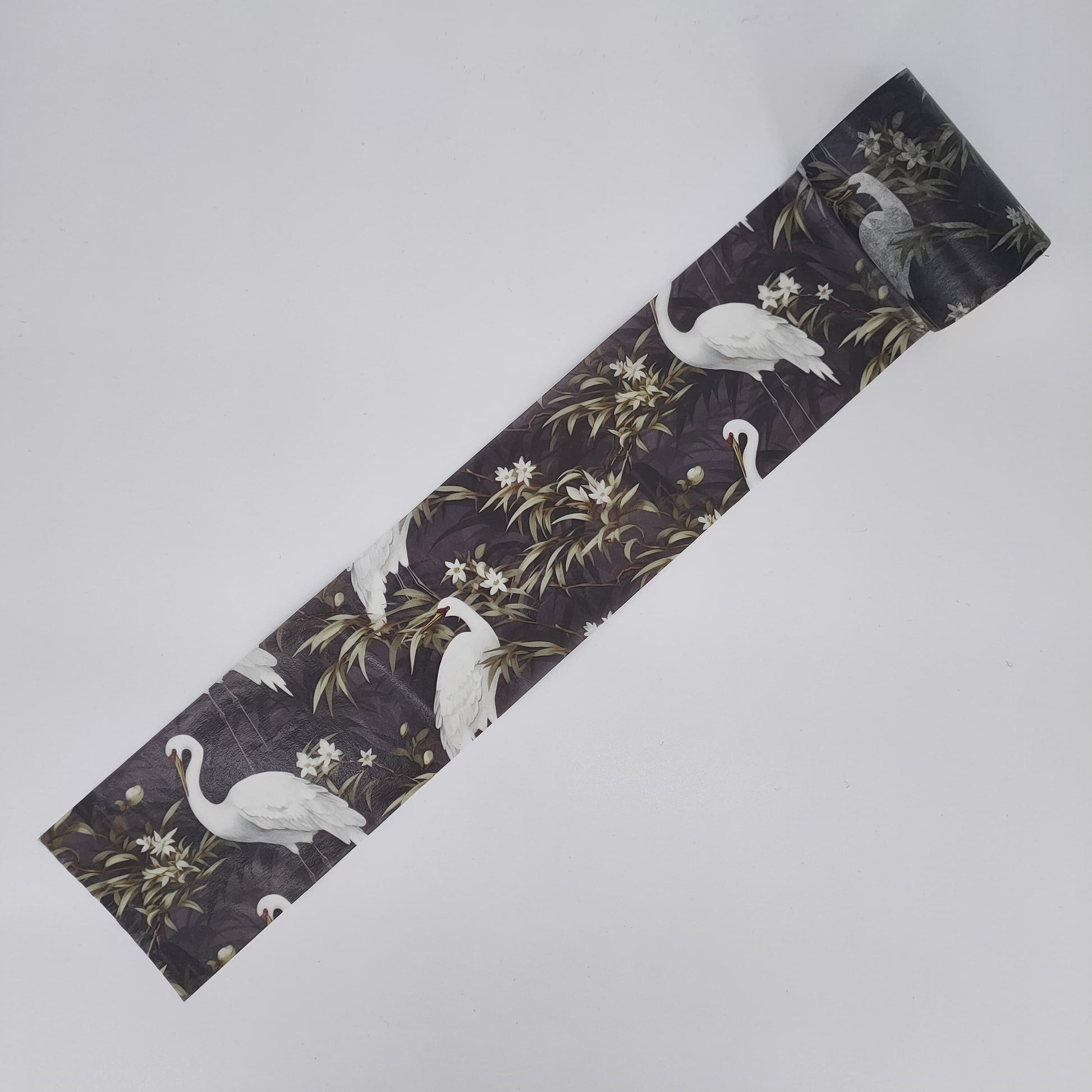 Cranes Bamboo tropical plants washi tape loop