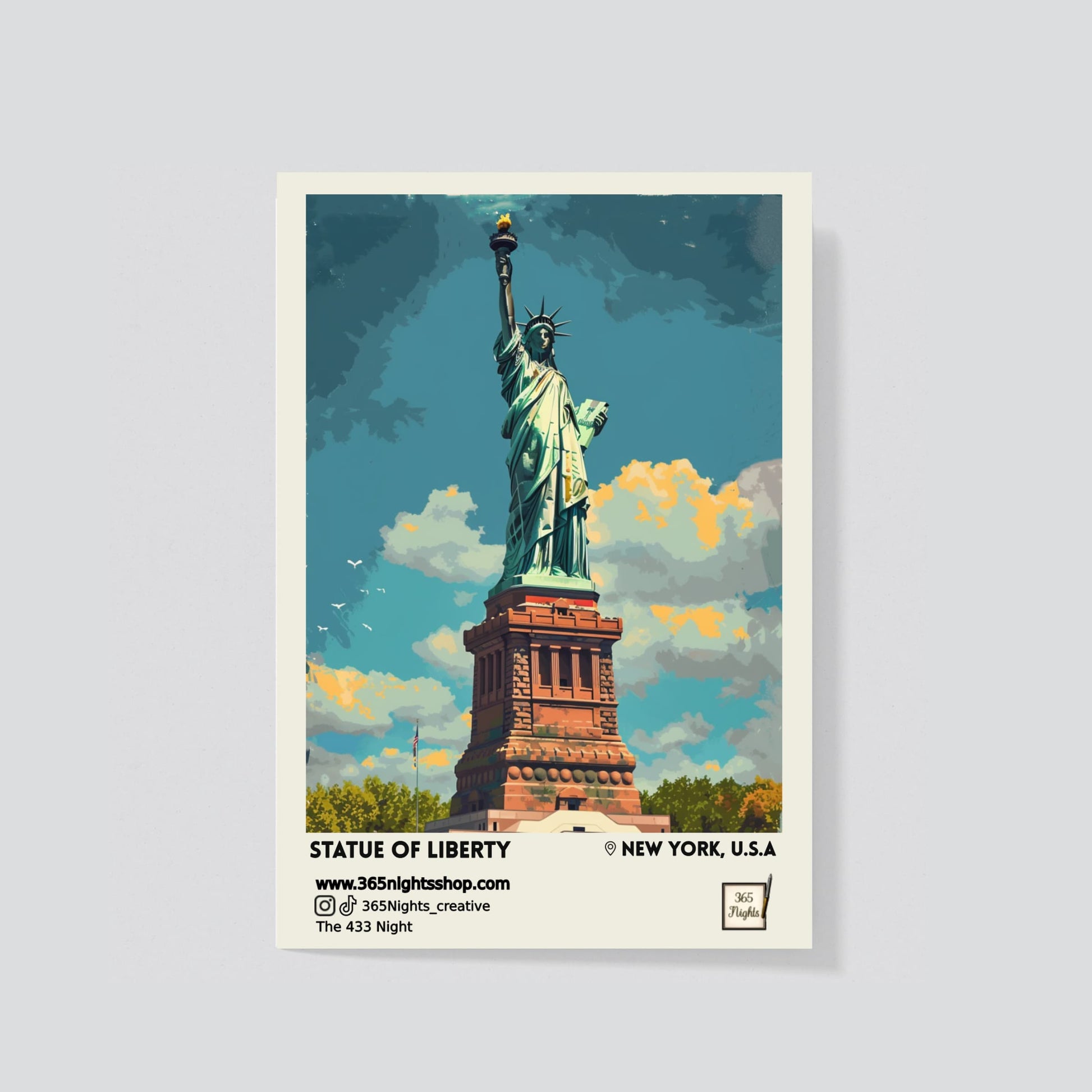 Cultural Landmarks Washi Sticker - Statue of Liberty