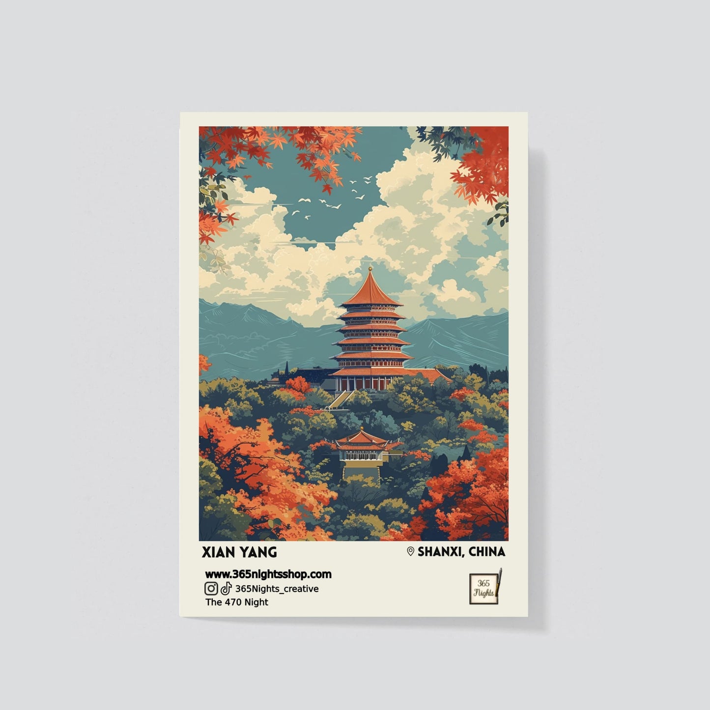 Cultural landmark washi sticker - Xian Yang