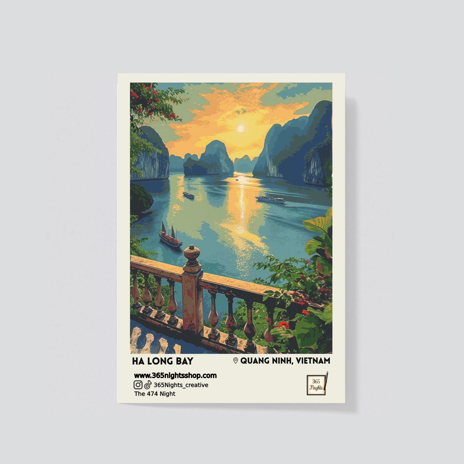 Cultural landmark washi sticker - ha long bay