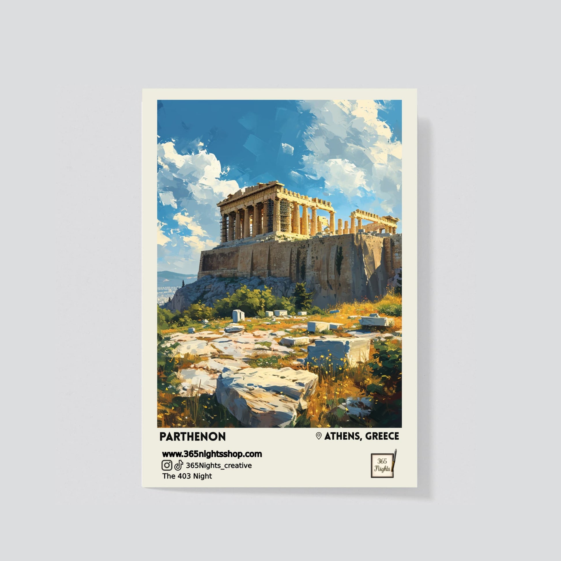 Cultural site washi sticker - Parthenon