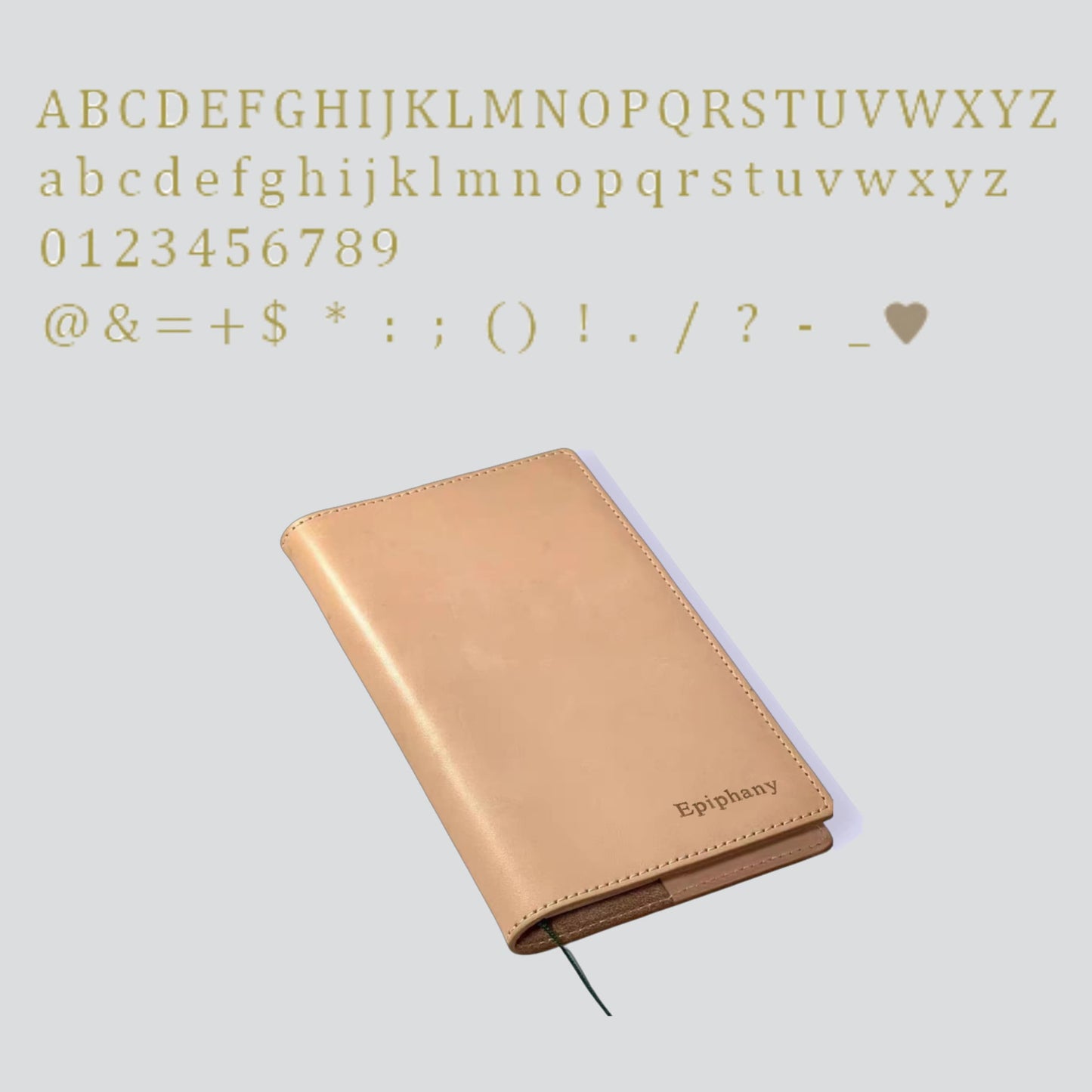 Customization Letters and characters of Personalizable Leather Travel Journal