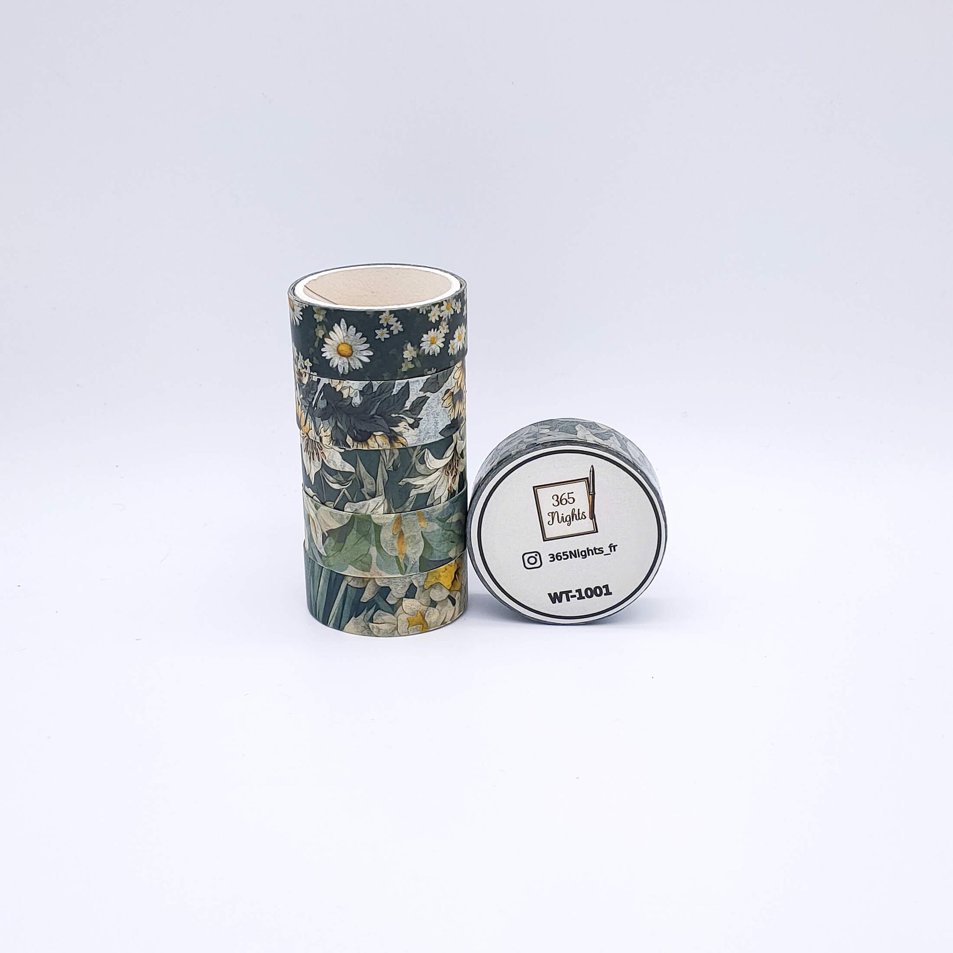 Floral Washi Tape Set - Daisy Calla Lily Sunflower Daffodil Washi Tape Rolls