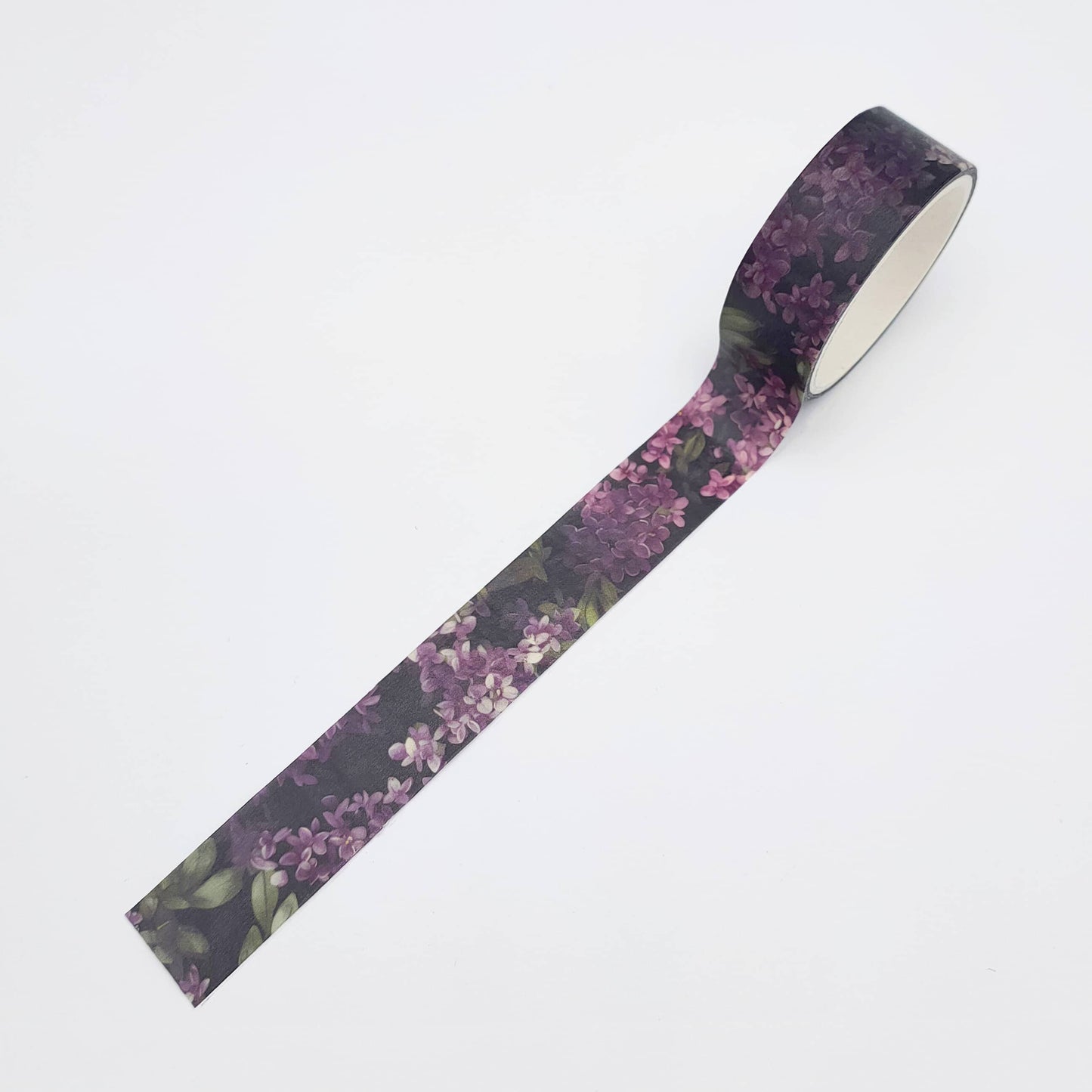 Floral Washi Tape Set - Dark Bloom Lilac Flower Washi Tape