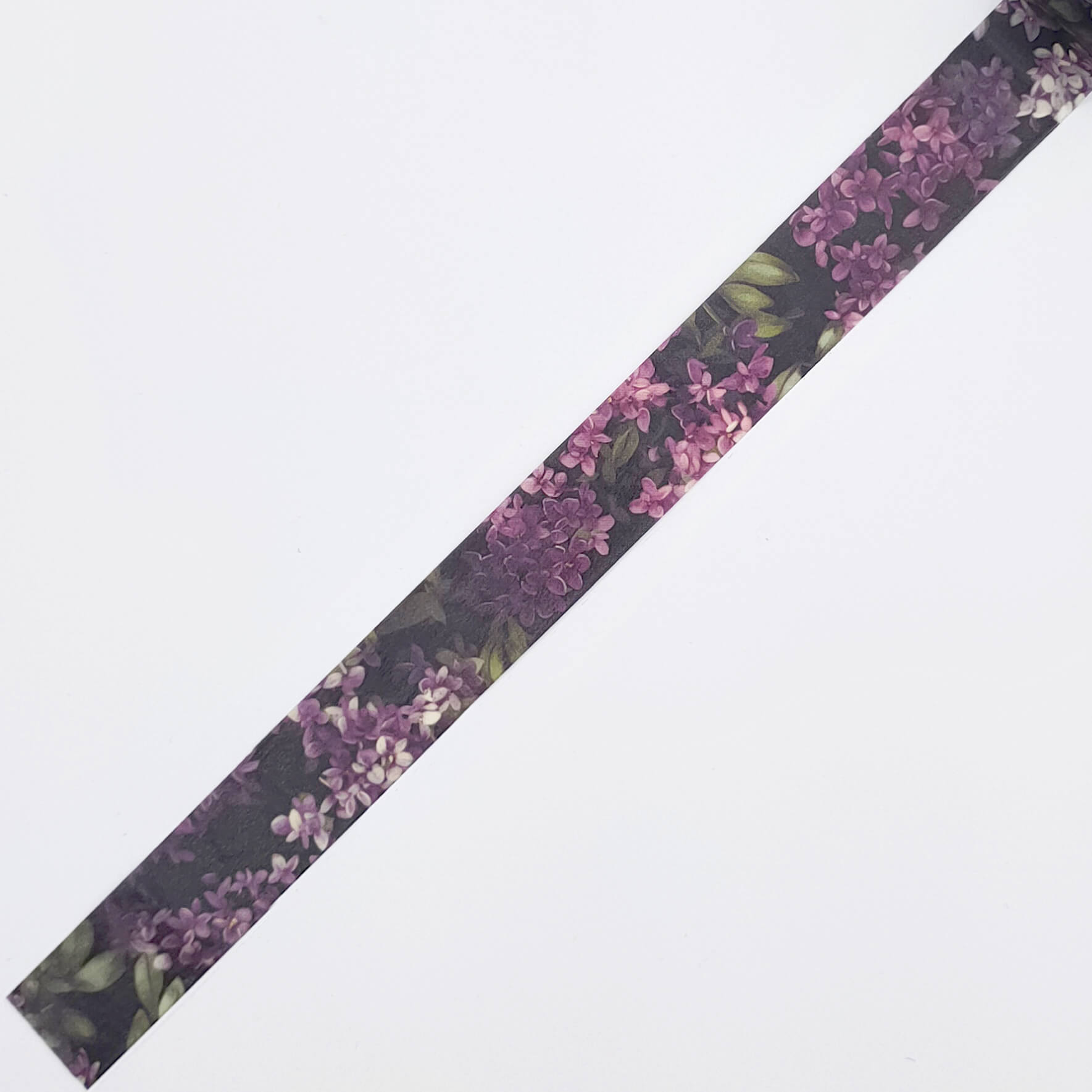 Floral Washi Tape Set - Dark Bloom Lilac Flower Washi Tape Loop