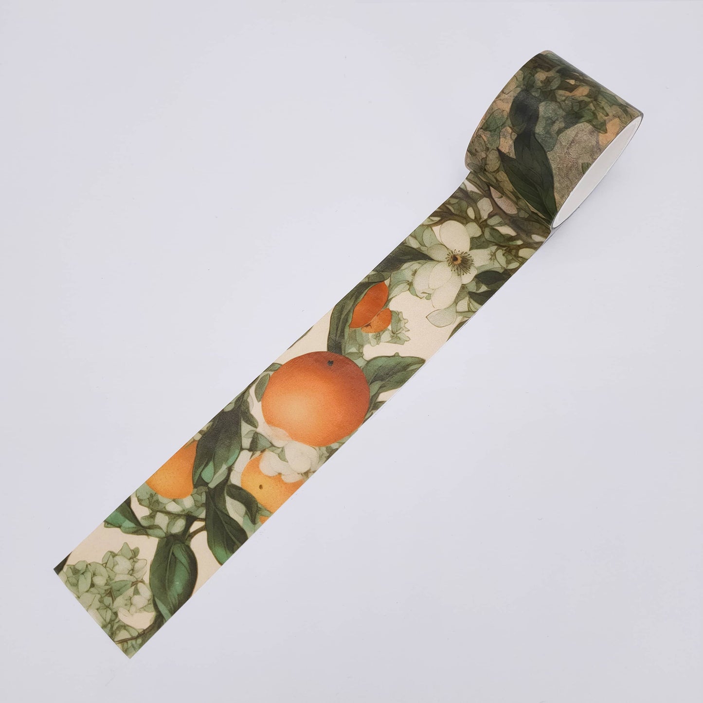 Fruit Harvest Washi Tape Set - Autumn Masking Tape  Clementine Orange