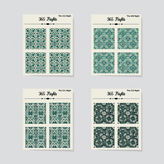 Green Mediterranean Tiles Washi Sticker - Bullet Journal Background Stickers