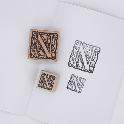 Engraved Botanical Monogram & Letter Stamps