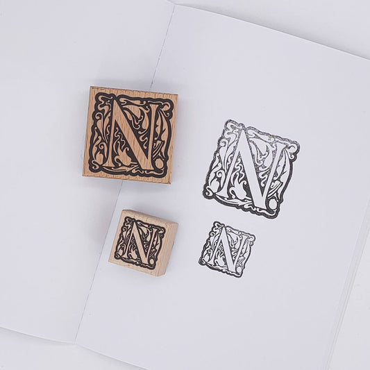 Engraved Botanical Monogram & Letter Stamps