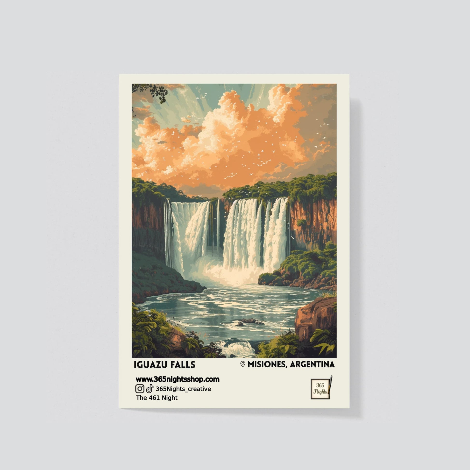 Natural Landscape washi sticker - Iguazu Falls