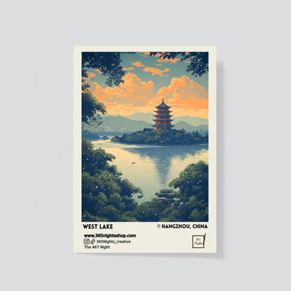 Natural Scenery washi sticker - West Lake