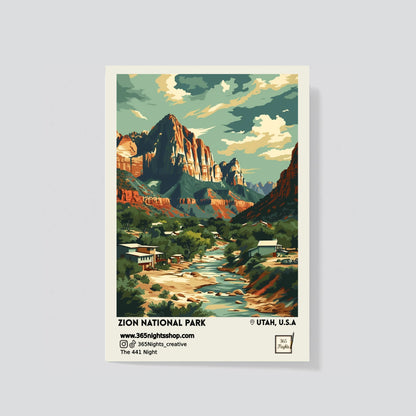 Natural Scenery washi sticker - zion national park