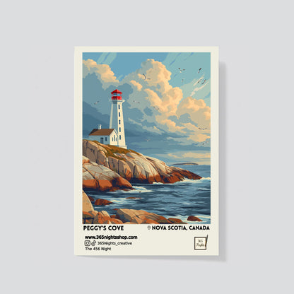 Natural landscape washi sticker - Peggy's Cove