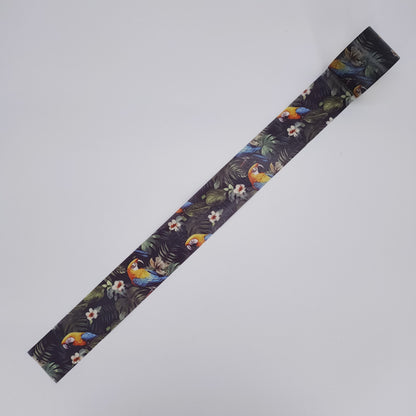 Parrots tropical plants washi tape loop