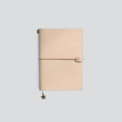 Personalizable Leather Travel Journal - A5 Size Natural Color