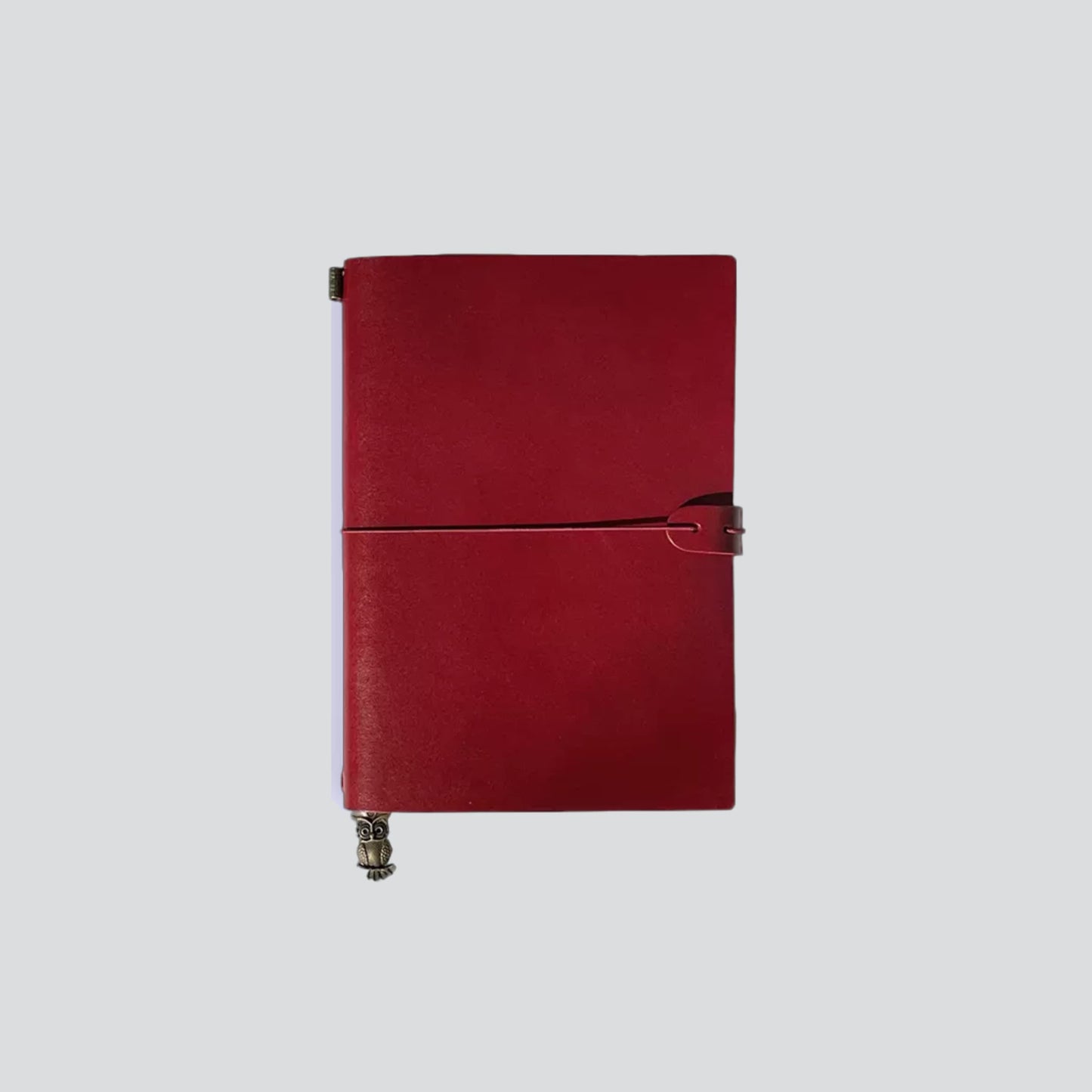 Personalizable Leather Travel Journal - A5 Size Wine