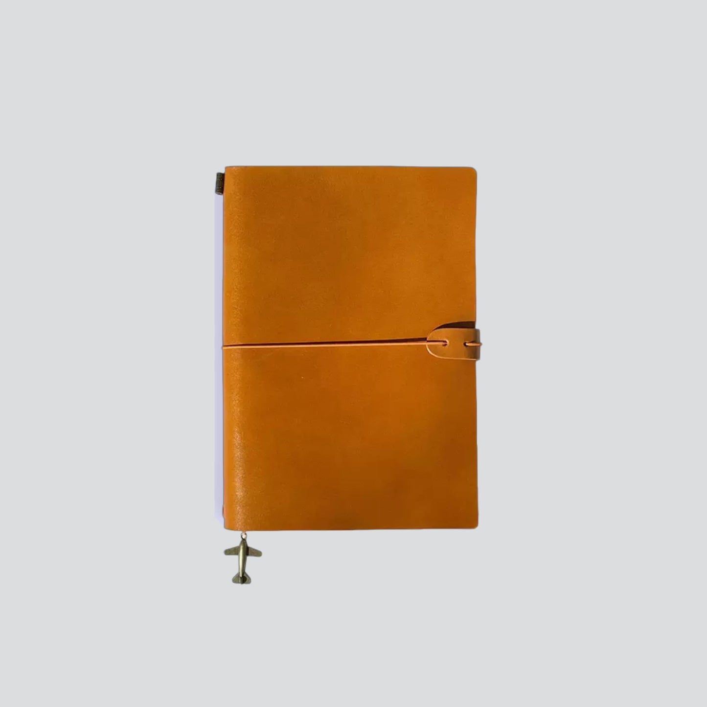 Personalizable Leather Travel Journal - A5 Size Yellow