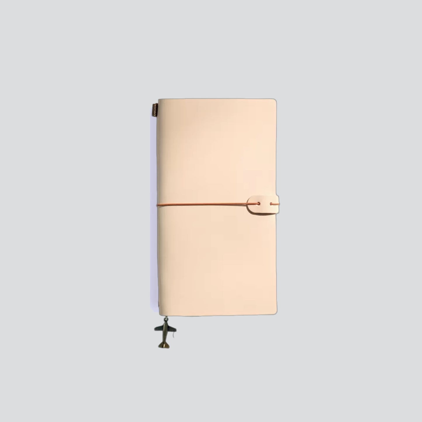 Personalizable Leather Travel Journal - L Size Natural color
