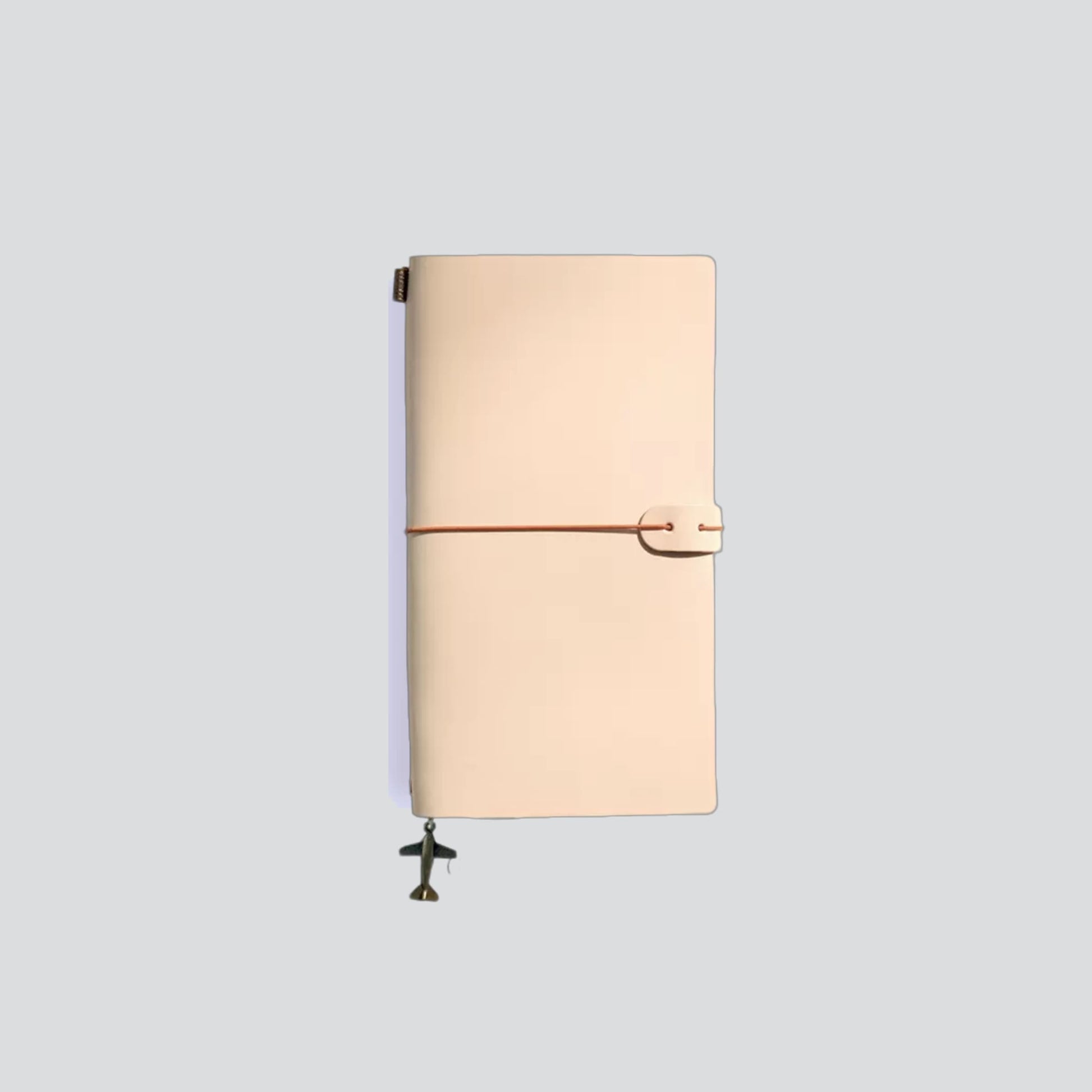 Personalizable Leather Travel Journal - L Size Natural color