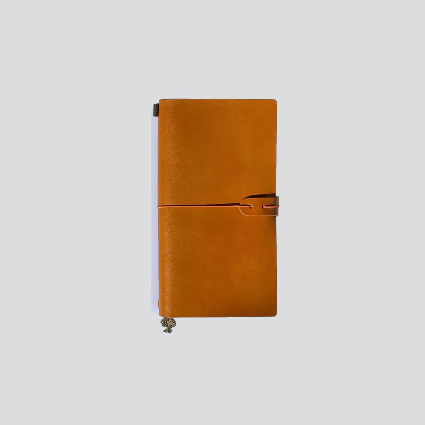 Personalizable Leather Travel Journal - L Size Yellow