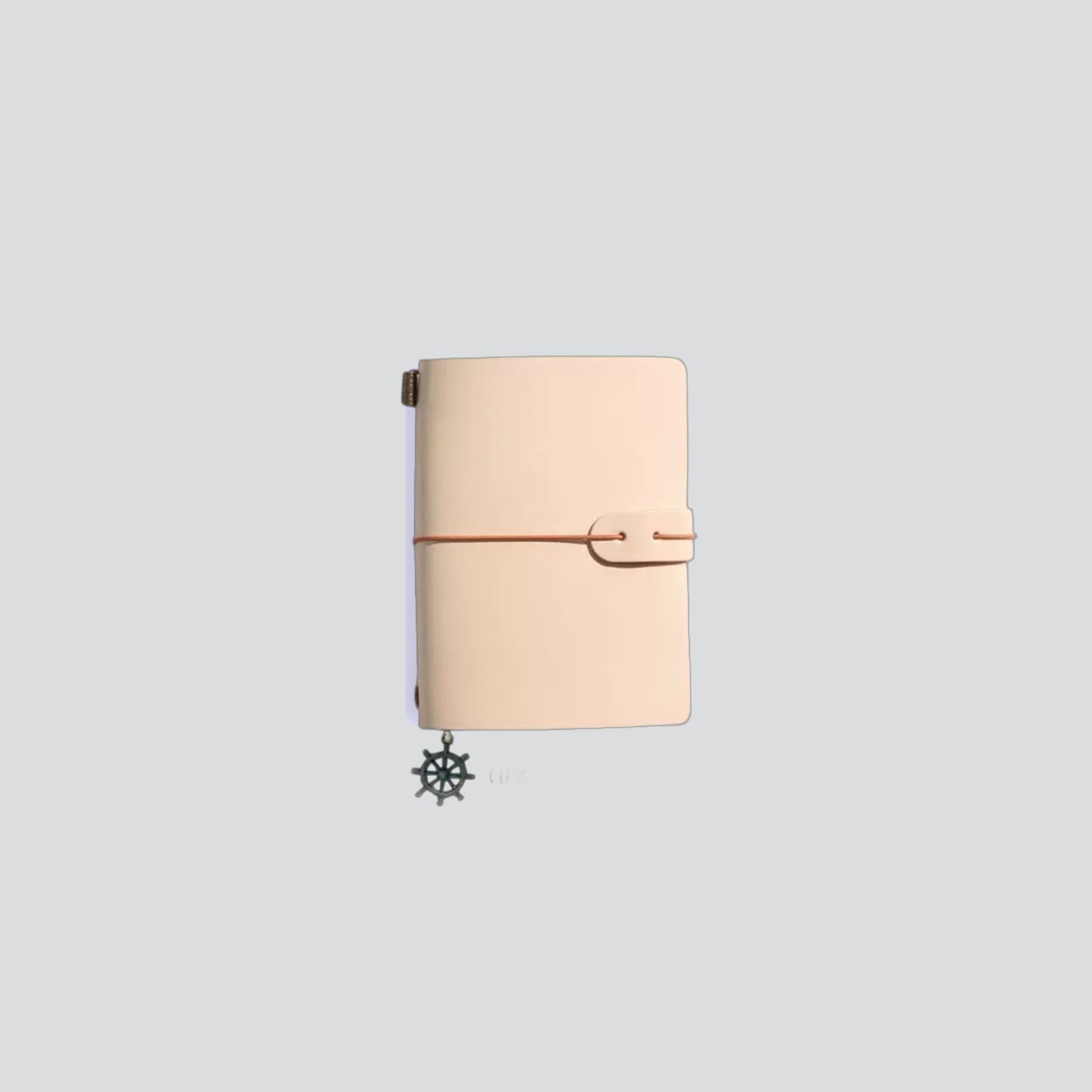 Personalizable Leather Travel Journal - S size Natural color