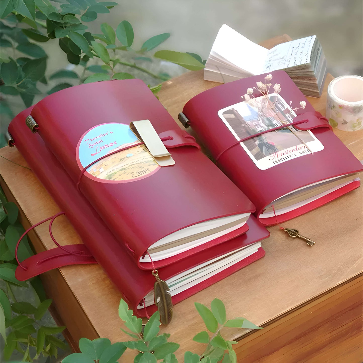 VOYAGE - Personalizable Leather Travel Journal Notebook