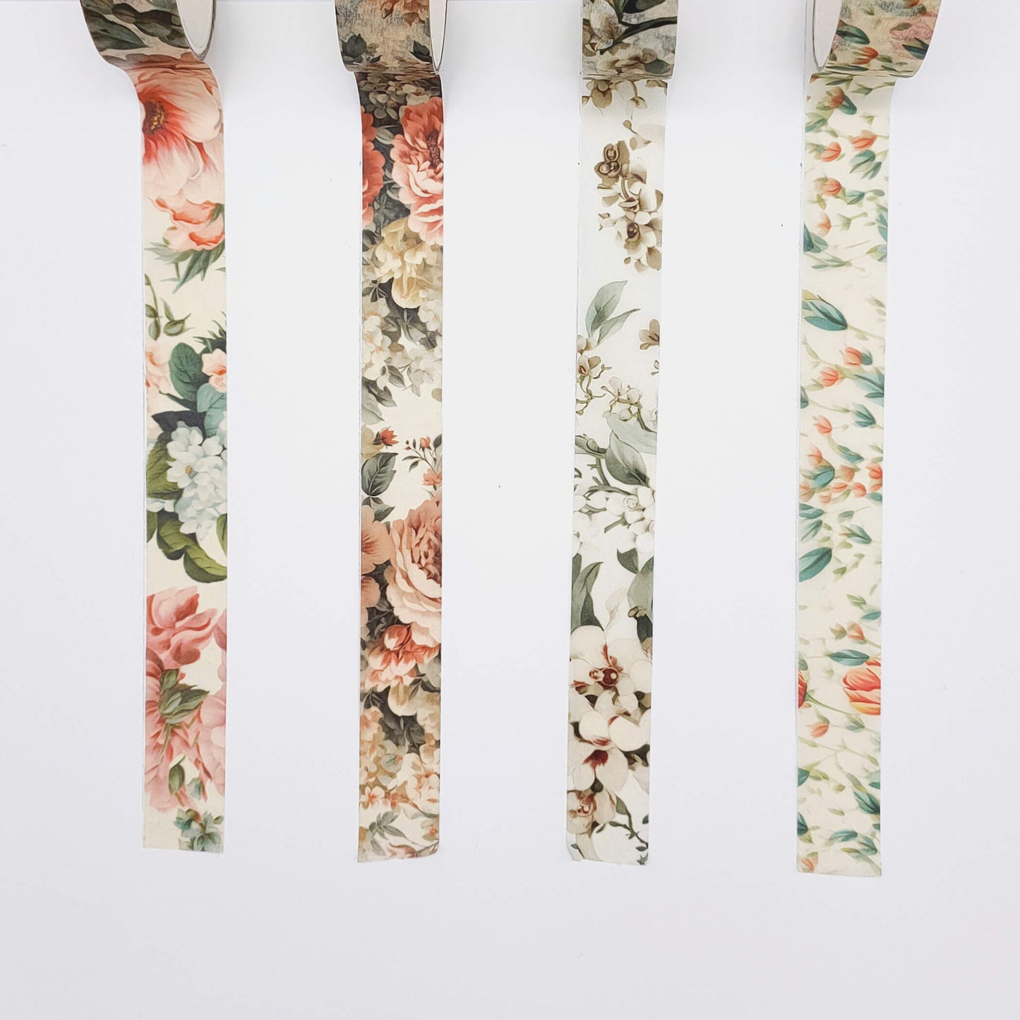 Spring Floral Washi Tape Set - Peony Carnation Orchid Tulip Washi Tape Loop