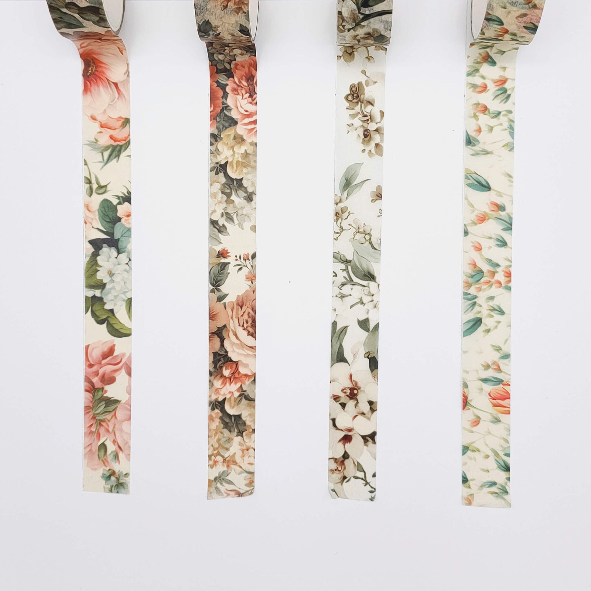 Spring Floral Washi Tape Set - Peony Carnation Orchid Tulip Washi Tape Loop