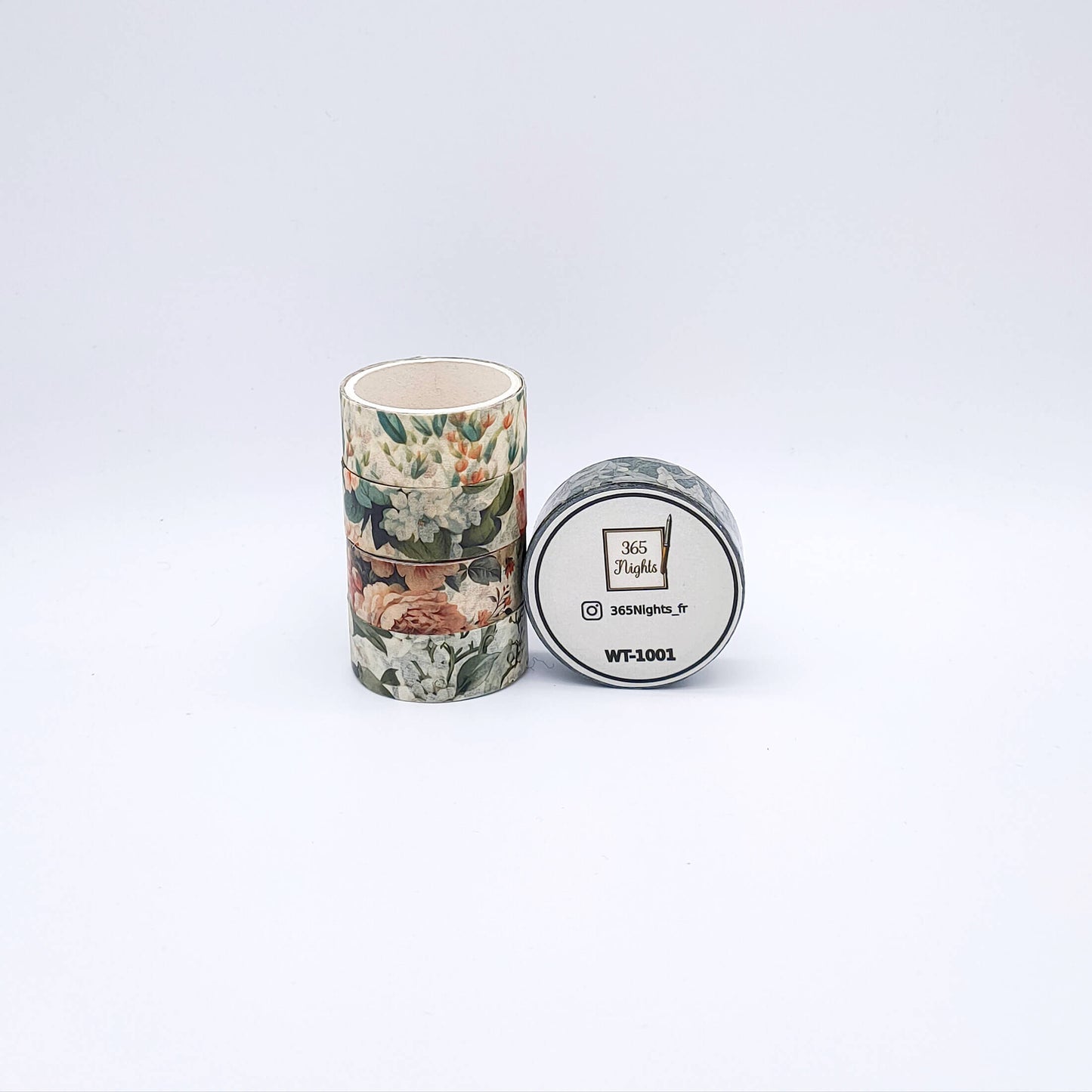 Spring Floral Washi Tape Set - Peony Carnation Orchid Tulip Washi Tape Roll