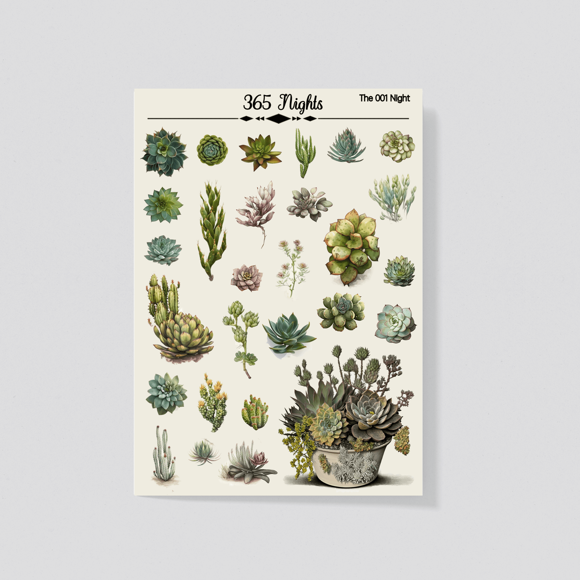 succulent washi tape Succulent Washi Sticker