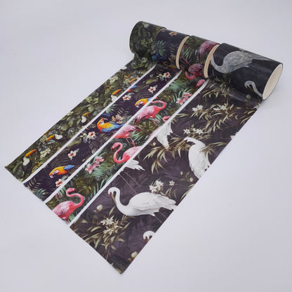 Tropical Birds Exotic Botany Washi tape set