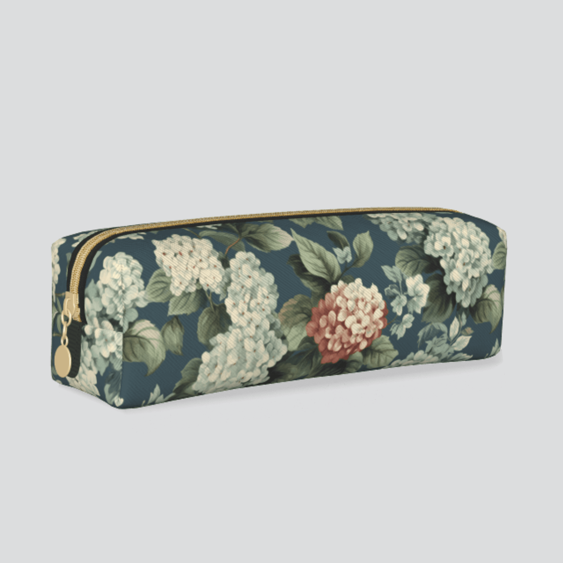 hydrangea Pattern PVC Leather Pen case