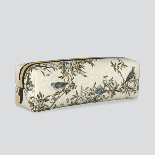 olive tree Pattern PVC Leather Pen case