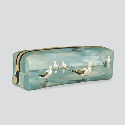 sea gull Pattern PVC Leather Pen case