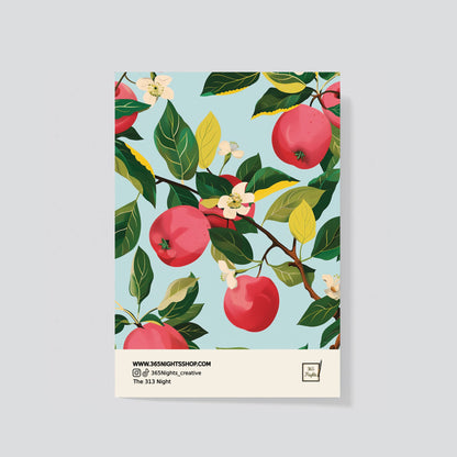 washi sticker of fruit trees apple