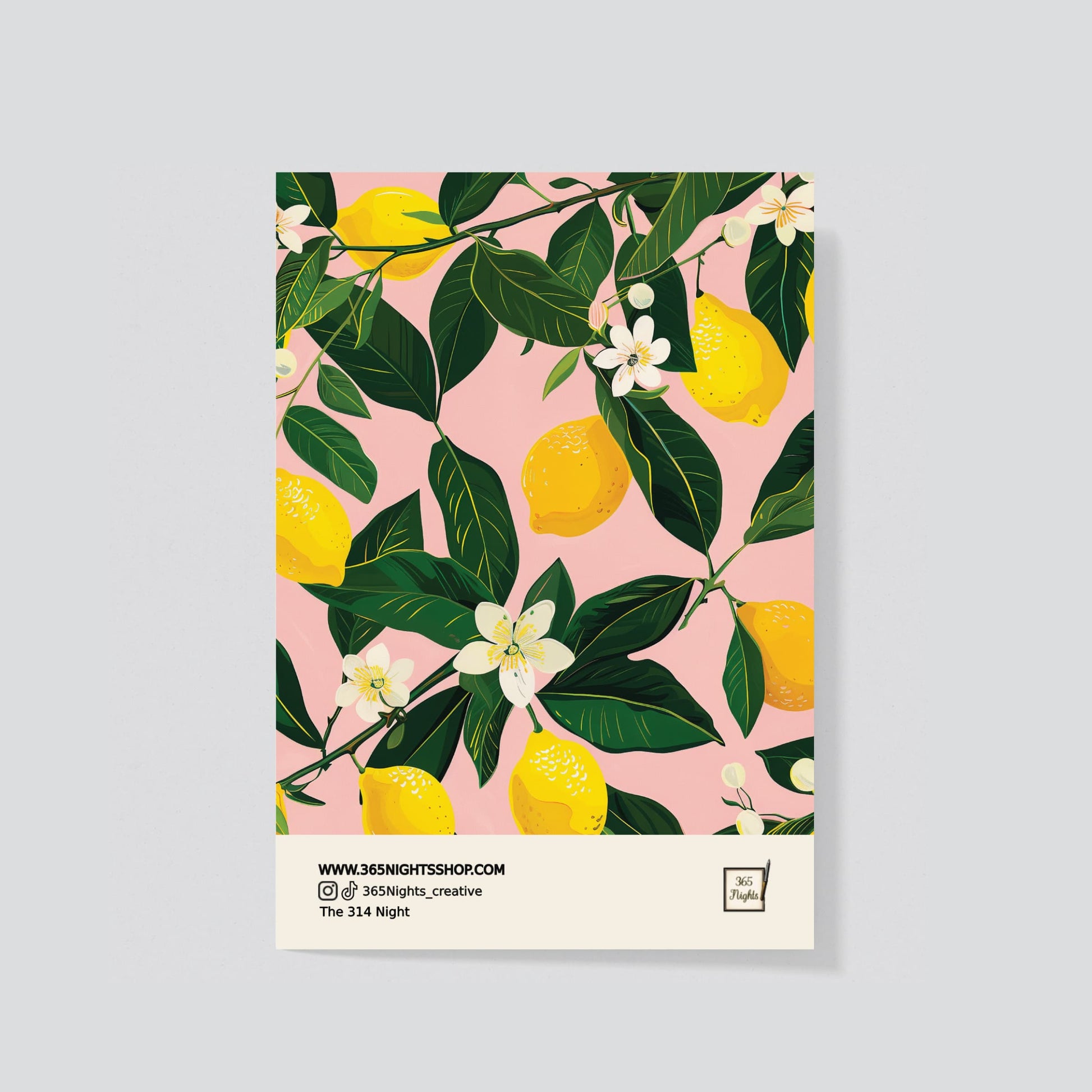 washi sticker of fruit trees lemon