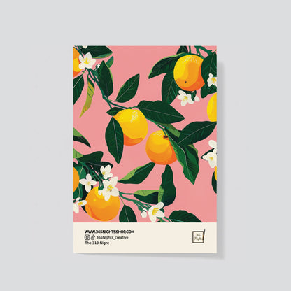 washi sticker of fruit trees orange